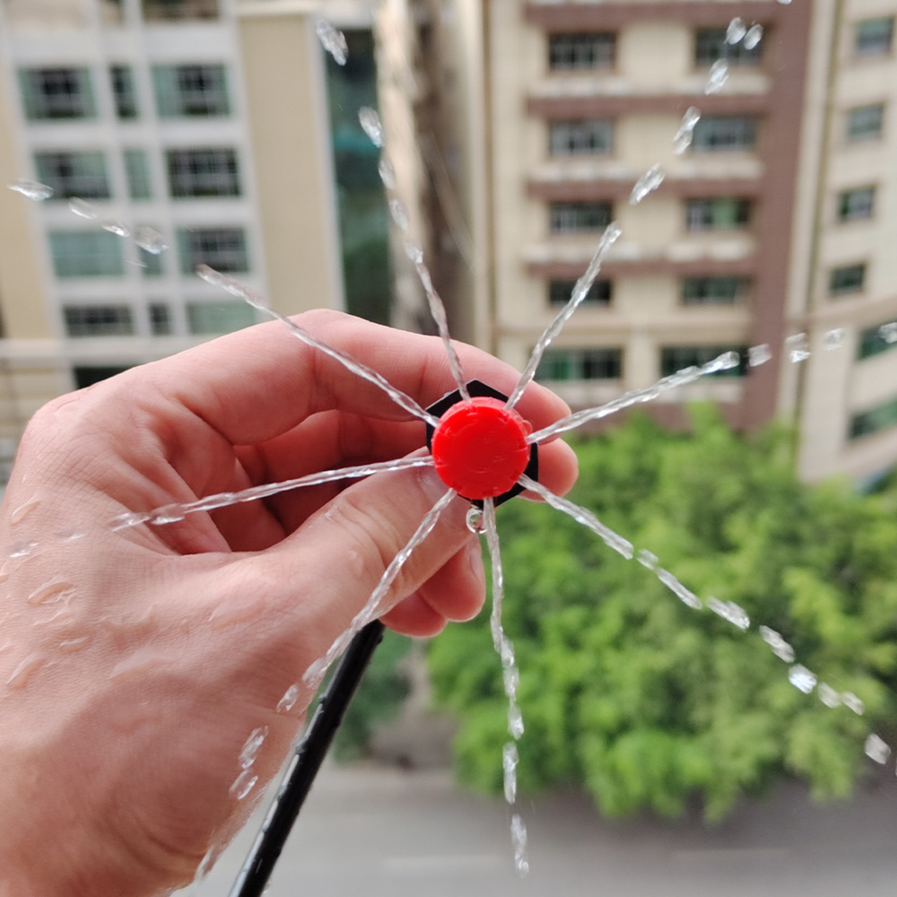 30-500pz Regolabile 1/4 Irrigazione Nebulizzazione Gocciolatore spruzzatore Testa micro Flusso Testa di Gocciolamento Giardino Irrigazione Strumento Prato Serra