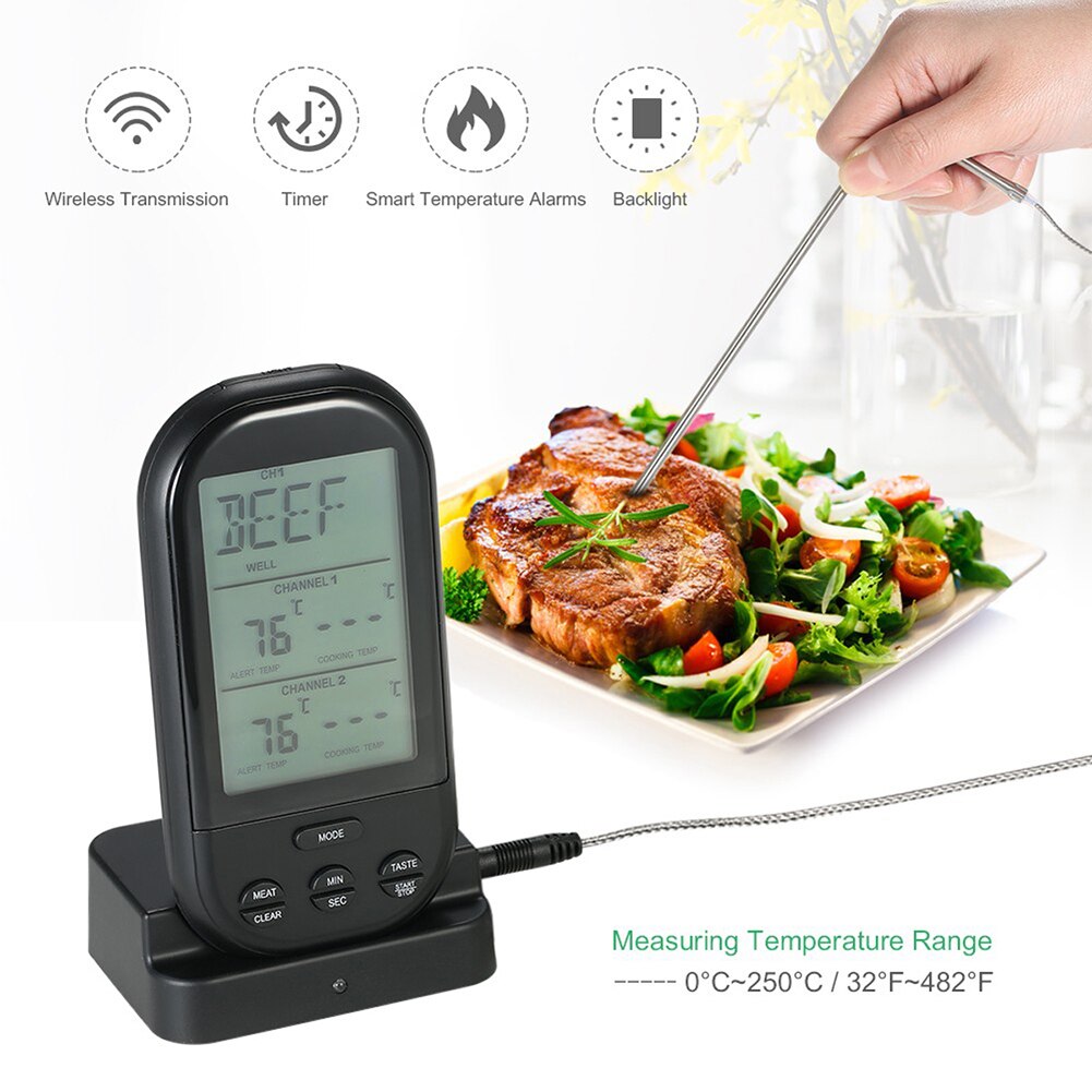 Wireless Remote Meat Thermometer Dual Probe Digita... – Grandado