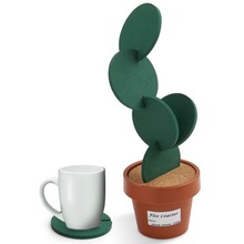 6 Stuk-Coaster-Bloem-Cactus-Vormige Drankjes Onderzetters Bekerhouder Milieuvriendelijke Mat