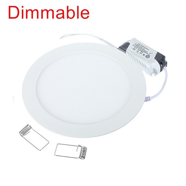 Le plafond ultra mince de lumière de panneau de LED de Dimmable a enfoncé le AC85-265V rond de lumière de tache de Downlight 3w 4w 6w 9w 12w 15w 25w LED