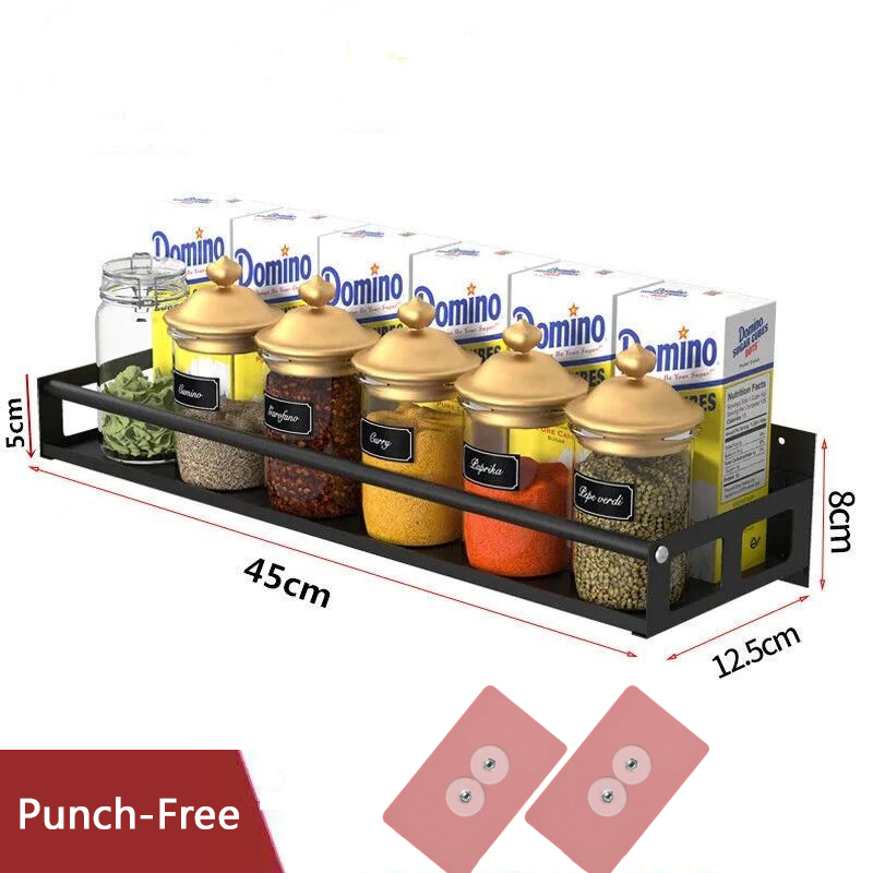 Keuken Kruidenrek Rvs Muur Gemonteerde Opslag Planken Kruiden Fles Rack Badkamer Punch-Gratis Organizer Rack: plum