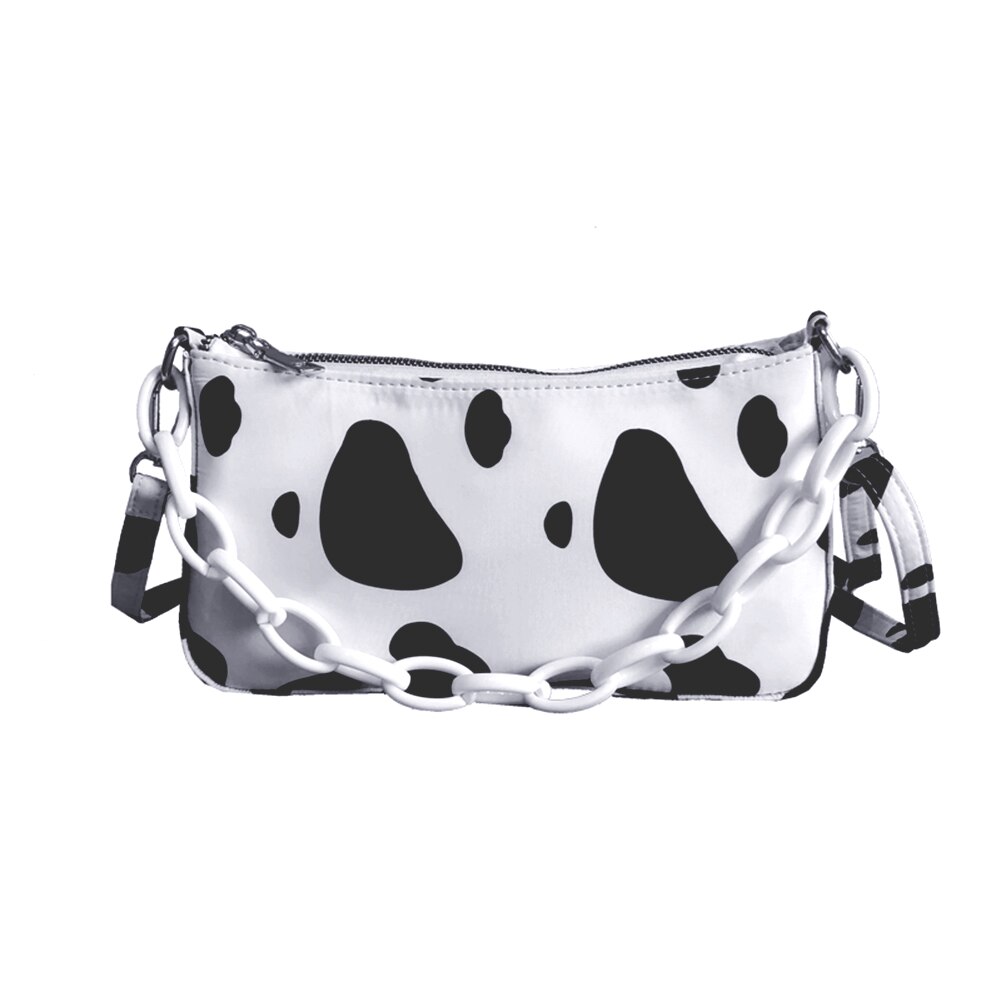 Oxford femmes sacs à bandoulière pochette de messager vache tache chaîne sac à main sac à main: Default Title