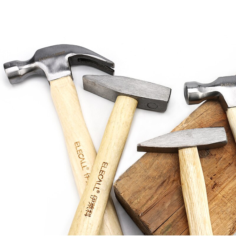 ELECALL-martillo de madera con garra para carpintería y herramienta electrónica, mini martillo de goma, martillos de seguridad, 0,25-0,5 kg