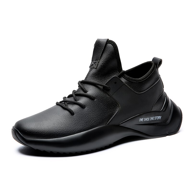 Stor størrelse 39-46 super lette mænd sport tennissko vandtætte læder sneakers hvid sorte anti-skrid sneakers tenis masculino