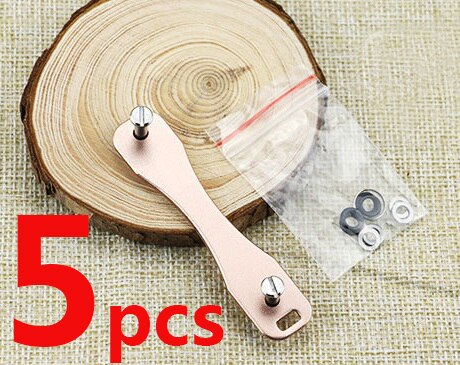 DIY EDC Pocket Sleutel Organiseren Smart Sleutelhanger Portefeuilles Metalen Autosleutels Houder Collector Huishoudster Sleutelhanger Ring Tool: 5 Pcs Gold