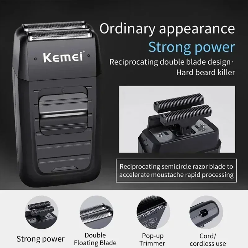 Kemei Elektrische Haarschneidemaschine Kit Herren Haarschneidemaschine Professionelle Haarschneidemaschine Clipper KM-2296 KM-2299 KM-1102