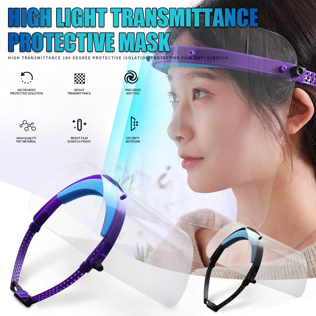 30# Face Sheild Swashable And Reusable Transparent Face Anti-spray And Splash-proof Full Face Protective Foulard Femme