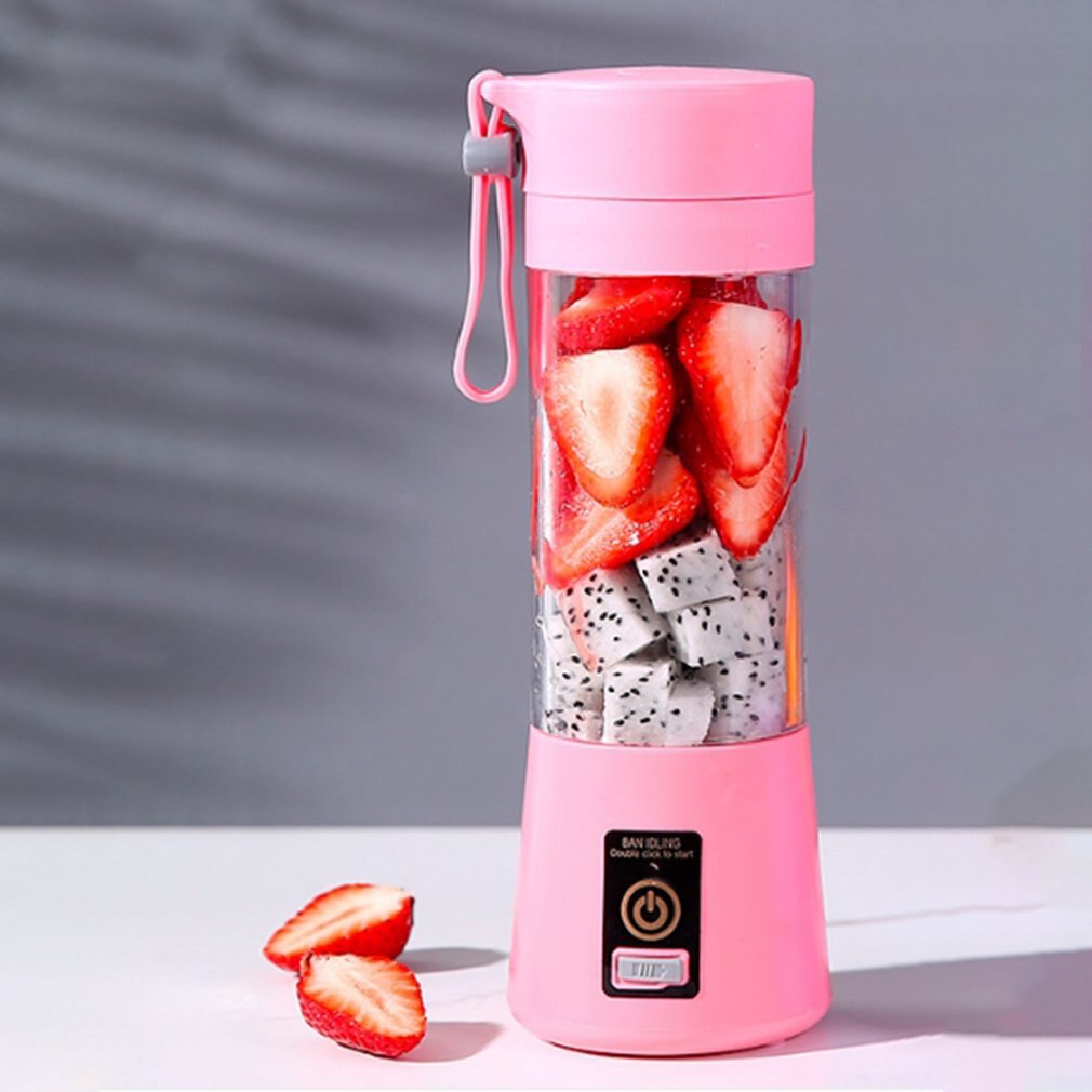 Bärbar mixer usb mixer elektrisk juicer maskin smoothie mixer mini matberedare personlig mixer kopp juice blandare: Rosa