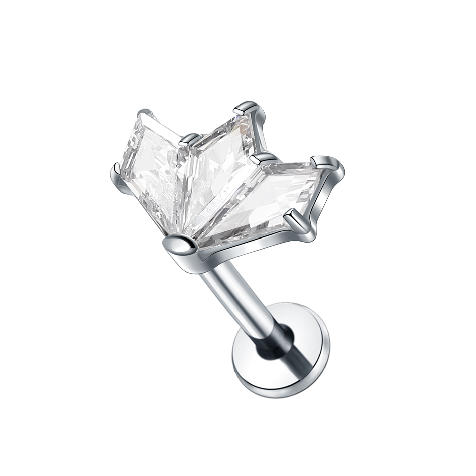 1 pieza de Piercings de titanio para las orejas, Cráneo, murciélago, mariquita, pendiente con forma de corazón, Labret, labio, cartílago, Tragus, hélice, joyería para el cuerpo: Con recubrimiento de titanio