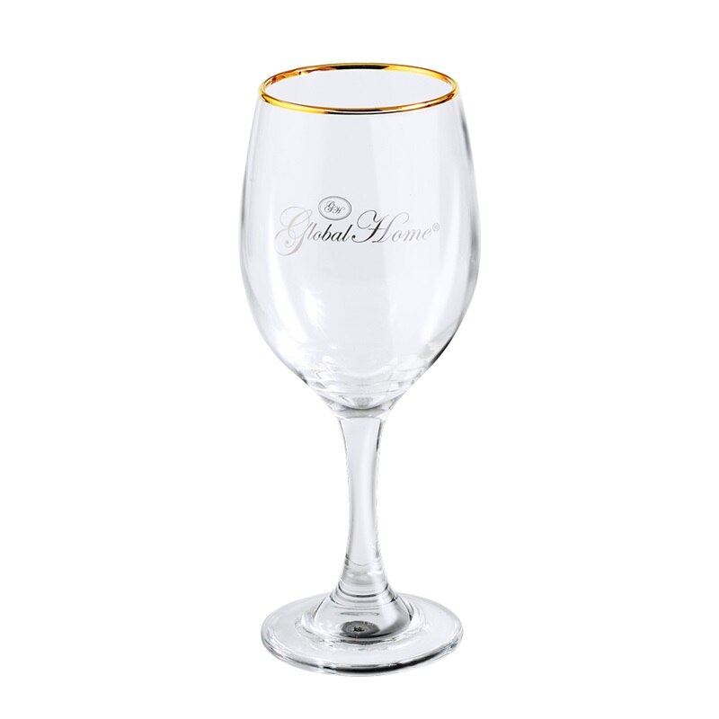 Crafted Wine Glass Goblet Beer Champagne Glasses Gold Line Drinking Juice Vodka Wine Glass Cups for Home Party Bar Restaurant: 400ml