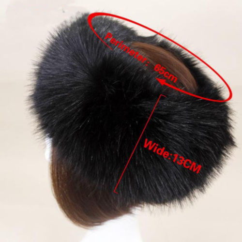 Winter Thick Furry Hairband Fluffy Russian Faux Fur Women Girl Fur Headband Hat Winter Outdoor Earwarmer Ski Hats