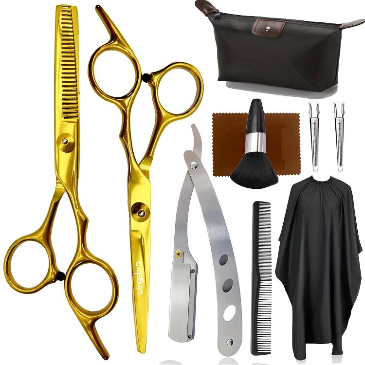 6.5 Inch Kappersschaarset, Professionele Haarknipschaar Dunner Wordende Schaar, Hulpmiddelen Voor Het Knippen Van Haar Styling: Rose Paars