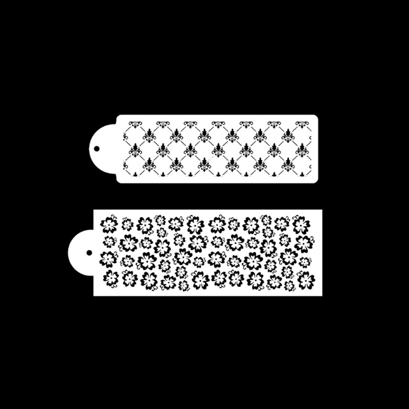 4pc Cake Flower Border Stencil Painting Template DIY Walls Scrapbooking Coloring Photo Album Embossing Office School Supplies