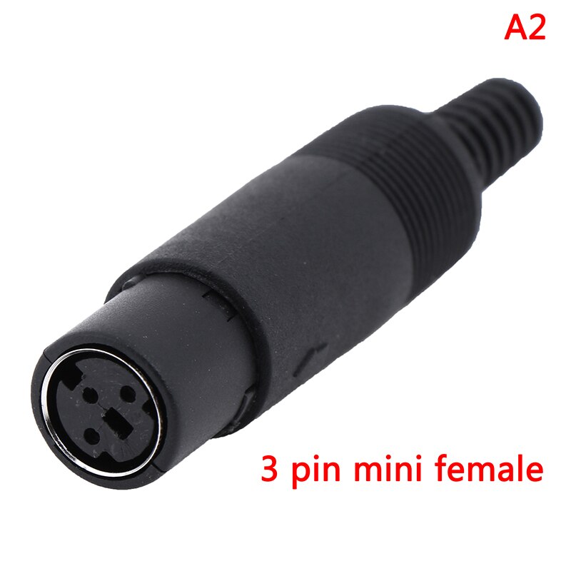 1PC Mini DIN Plug Socket Connector 3/4/5/6/7/8 PIN Chassis Cable Mount Male Female 3-8Pin: A2