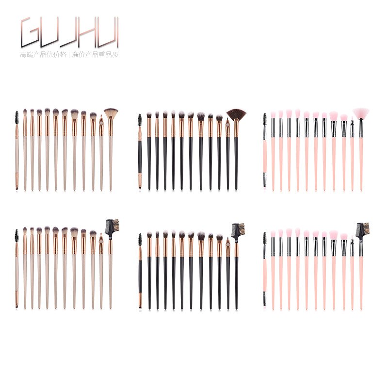 12 Stks/set Make-Up Borstel Nylon Vezels Oogschaduwborstel Waaiervormige Kwast Cosmetica Tool Vrouwen Make-Up Accessoires Nylon TSLM1