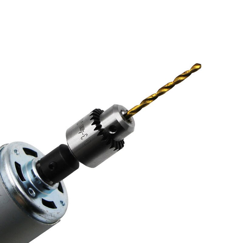 Borepatron adapter stål boreklemme kobling stikforbindelsesstang til 4mm 5mm 6mm 8mm motoraksel borepatron