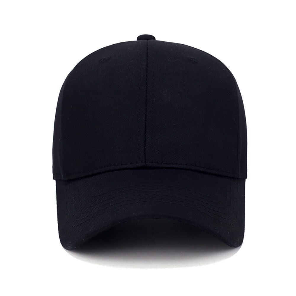 Zwarte Baseball Cap Hoed Katoen Licht Boord Effen Kleur Baseball Cap Mannen Cap Outdoor Zonnehoed Бейсболка Мужская # SP25: Black