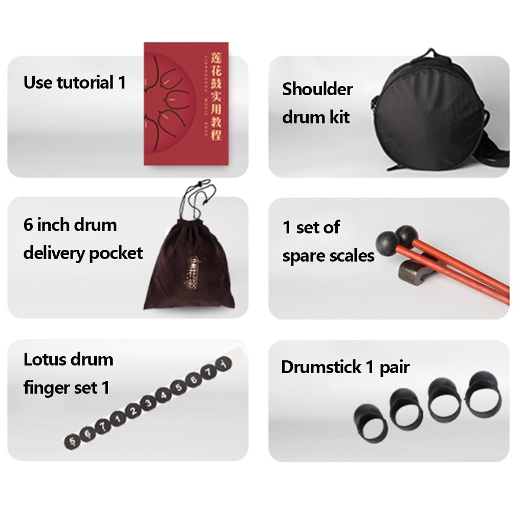 Pusty bęben spirytusowy 6 Cal 8 tona stalowy bęben językowy z akcesoria muzyczne dla dzieci instrumenty muzyczne