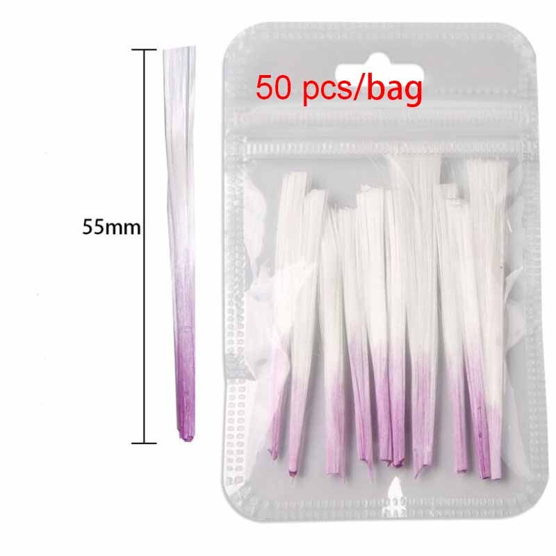 Ongles-embouts d'extension-accessoire Salon-outil fibre de verre Uv-Gel-construction acrylique français-manucure: 50 pcs