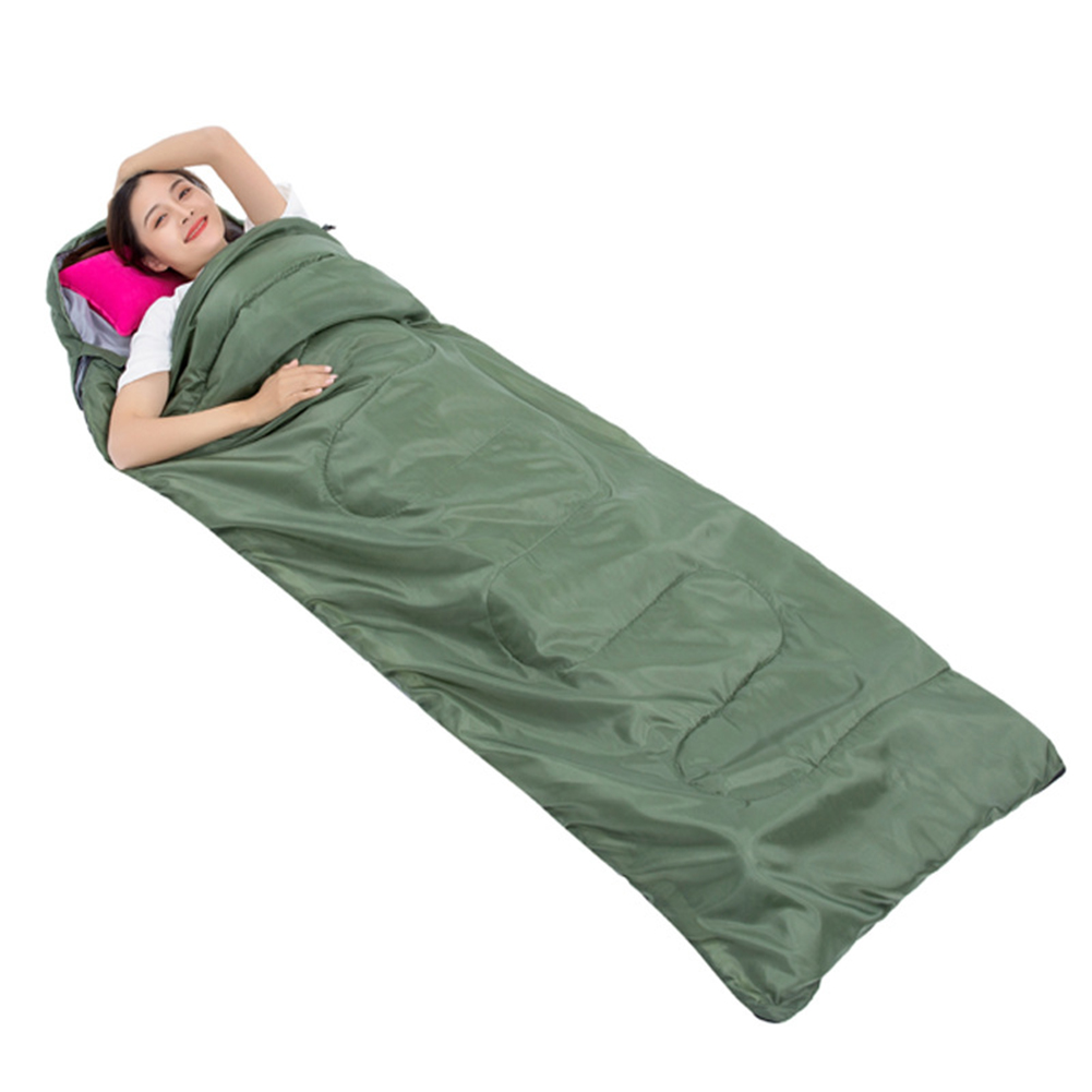 Envelope Sleeping Bag Breathable Flannel Sleeping Bag Moisture-proof with Compression Sack for 3 Season Traveling Camping Hiking