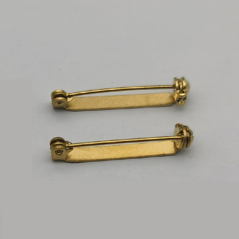 10pcs gold color Brooch Base Pins Blank Safety Lock Brooch Pin Base For DIY Jewelry Making Clothing Findings: M / Orange