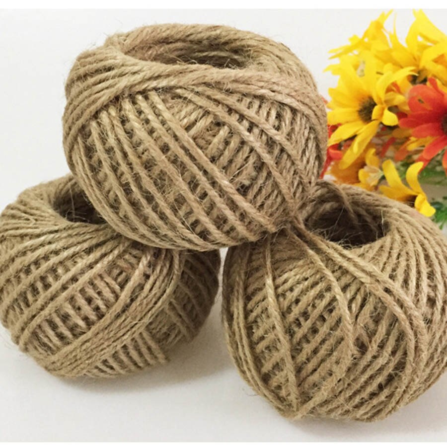1Mm-16Mm Natuurlijke 100% Jute Touw Decoratie Milieu Fancy Hennep Garen Voor Diy Thuis Winkel Decoratie Voor handgemaakte Mand Lampen