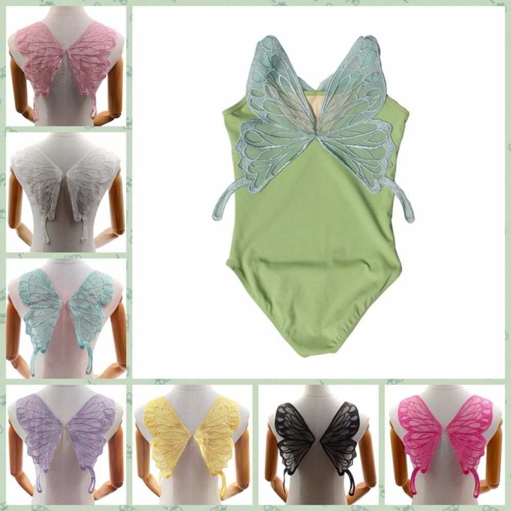 Apliques bordados de mariposa, tela de poliéster, Parche de alas de mariposa de Organza, pegatinas de ropa, pegatina de tela decorativa DIY