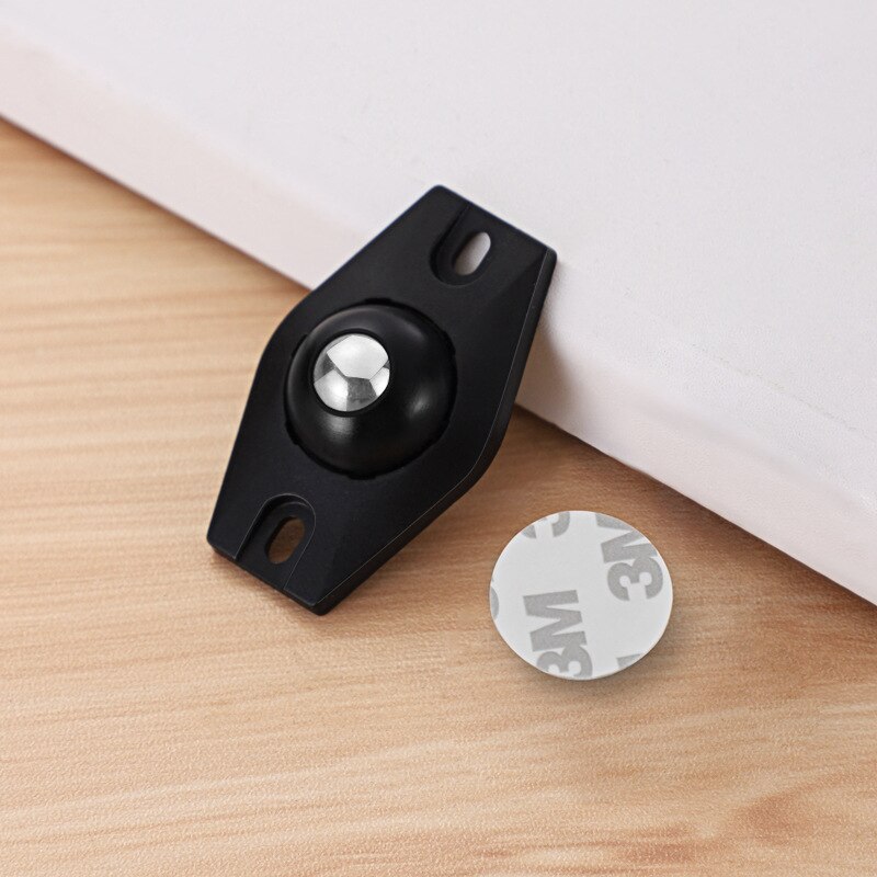 Gat Gratis Lijm Bal Katrol Huishoudelijke Mobiele Basis Accessoires Kleine Wiel Universele Wiel Op De Bodem Van Vuilnisbak: Black - 1pcs