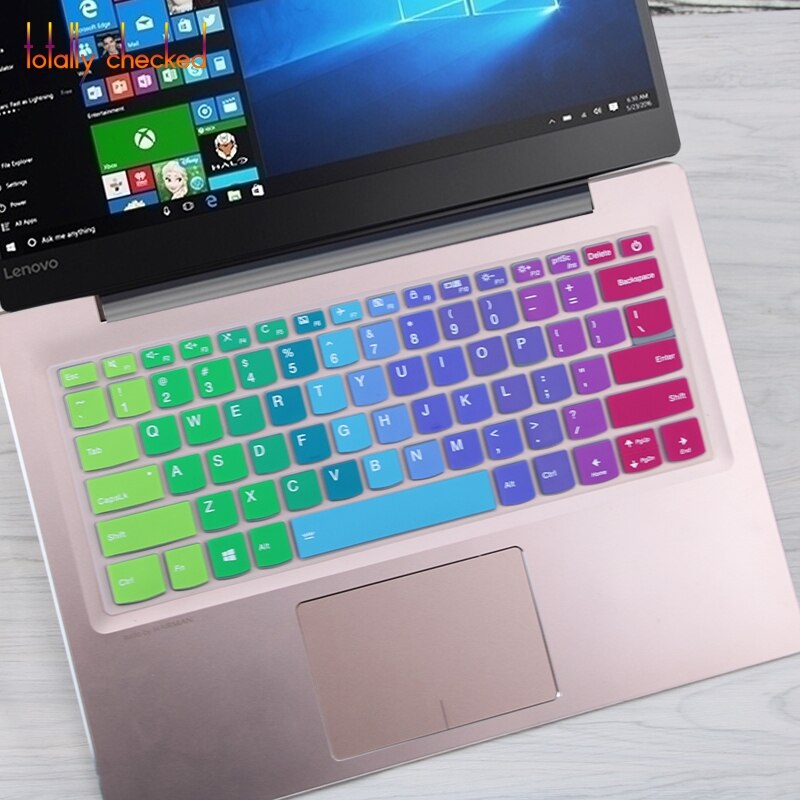 Pour lenovo ideapad c340-15iil c340-15iwl C340 15iil 15iwl 15 15.6 pouces C340-15 ordinateur portable Silicone clavier couverture peau protecteur: rainbow