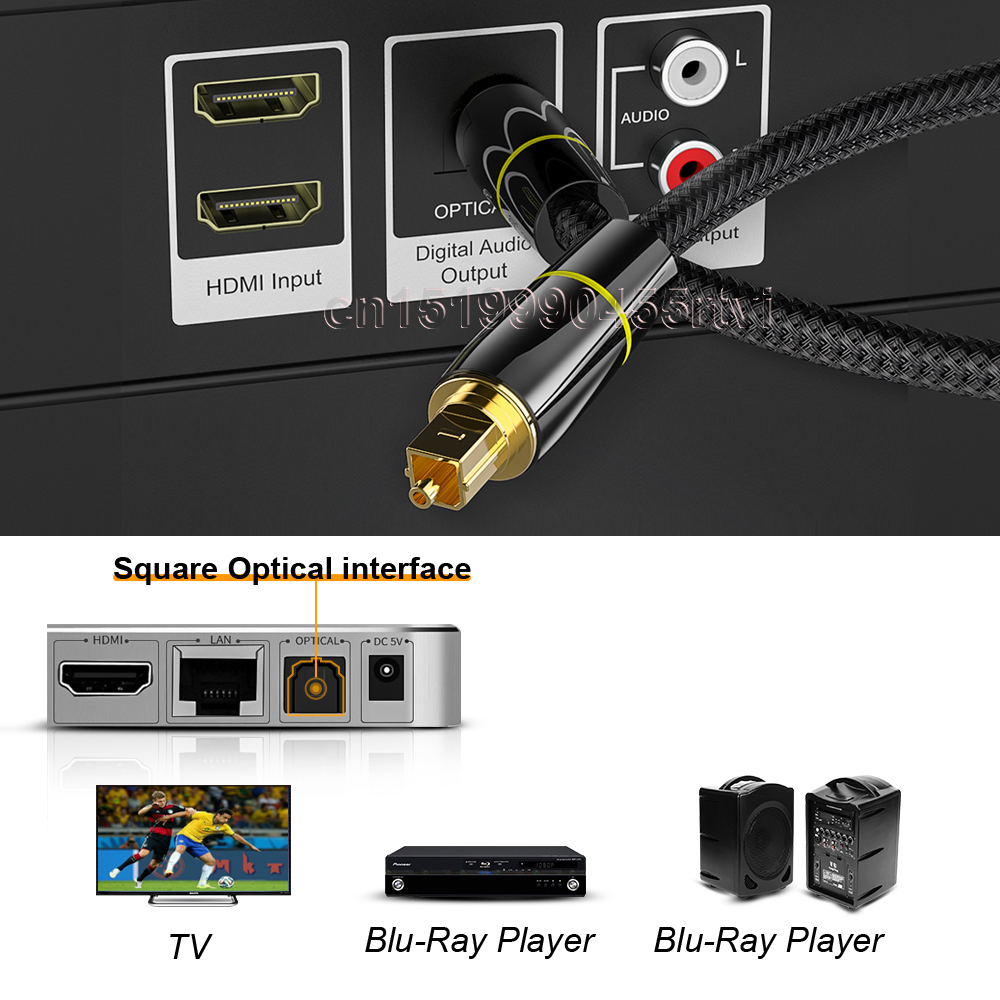 HIFI 5.1 Digital Optical Audio Cable Toslink SPDIF Cable 1m To 10m For Amplifiers Blu-ray Xbox Soundbar Optical Cabo Coaxial