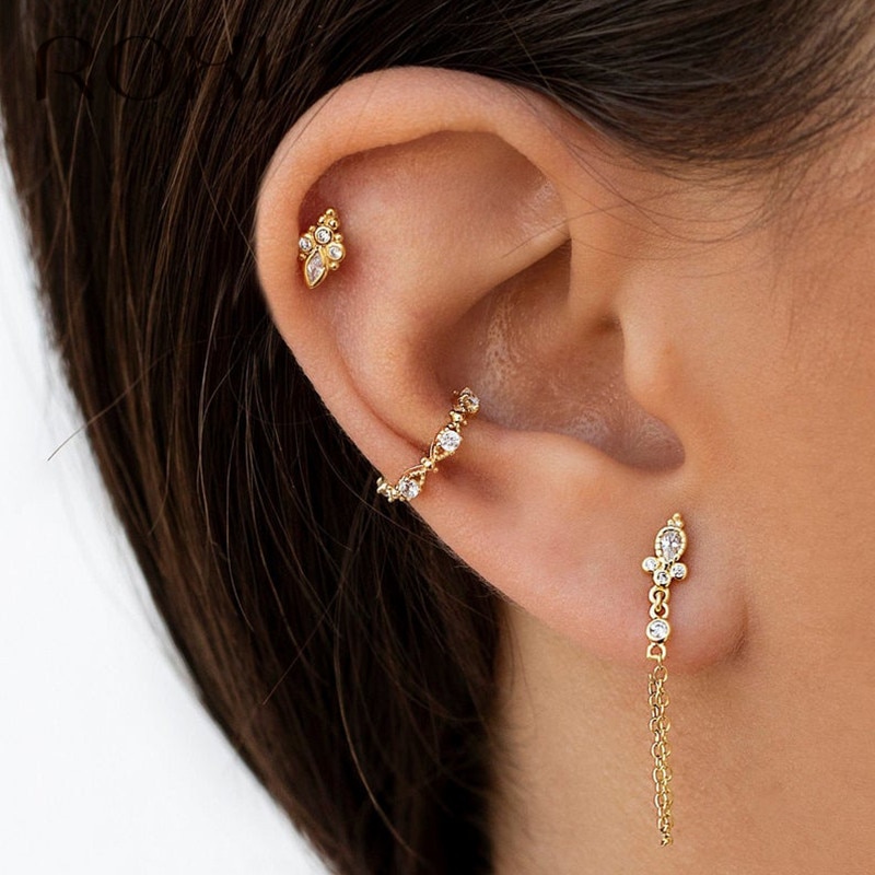 ROXI 925 Sterling Silber Tier Hund Katze Paw Stud Ohrringe für Frauen Piercing Ohr Schmuck Zirkonia Ohrringe Koreanische Brincos