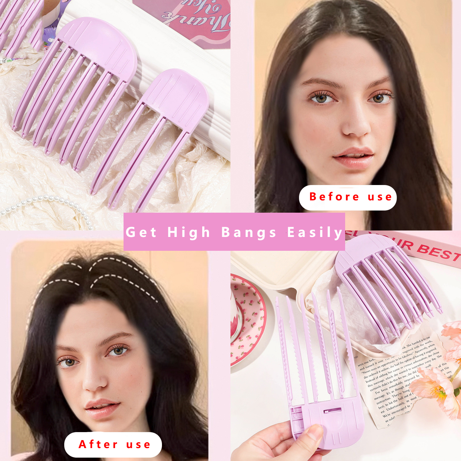 Fluffy Hairpin Curling Bangs Clips Hair Roots Volumizing Hair Clips Women Curling Fixed Shape Clips Volume Hair Roller