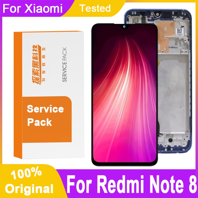 100% Originele Display Vervanging Voor Xiaomi Redmi Note 8 Lcd Touch Screen Digitizer Vergadering Voor Redmi Note 8 Display