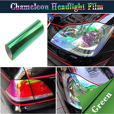 30*100cm glimmende kameleon auto styling koplampen achterlichten doorschijnende film lichten veranderd van kleur auto film stickers