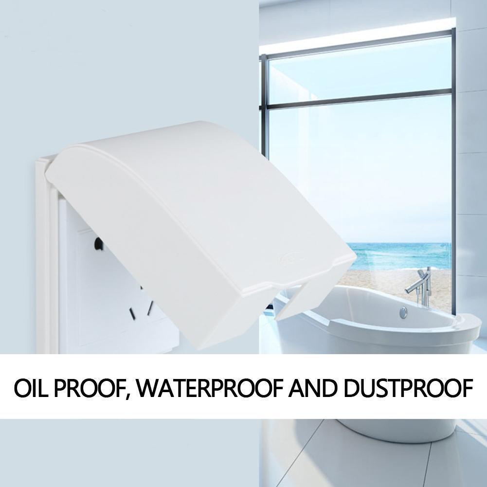 Interruptor de enchufe de Caja impermeable, tapa de tapa abatible alta, transparente, para cocina, baño, A7K8