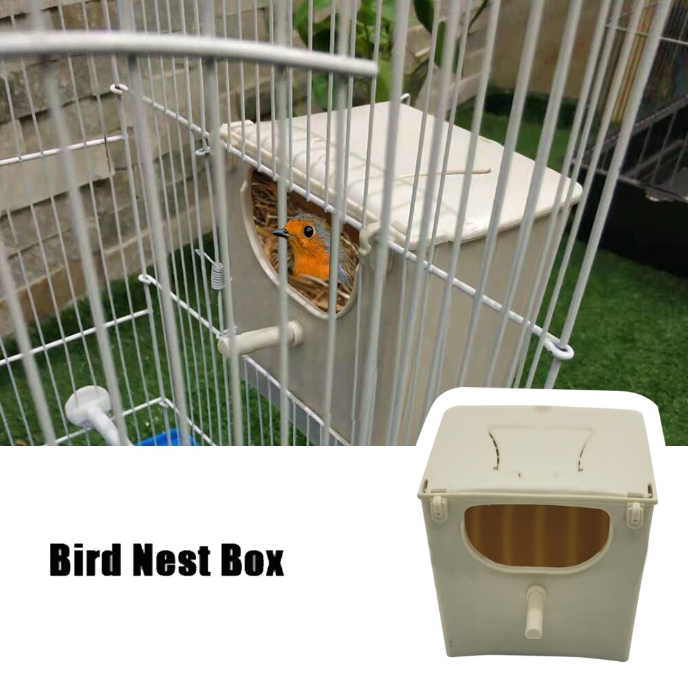 Bird Nest Box Bird Cage Mount Nesting Box Plastic Parakeet House Breeding Mating Box For Budgie Lovebirds Cockatiel Parrot Cage