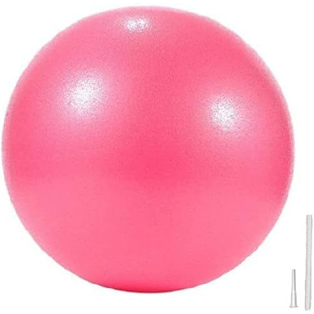 9 tums yogaboll mini-övningsboll pilatesboll sportträning gym anti-spräng- och halksäkra bollar sjukgymnastik: Rosa
