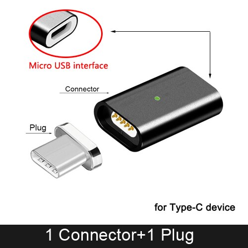 Candyeic Usb Type C Naar Micro Magnetische Adapter Voor Samsung Huawei Honor Moto Xiaomi Redmi Realme Oneplus Usb C Adapter lader: 4G type-c adapter