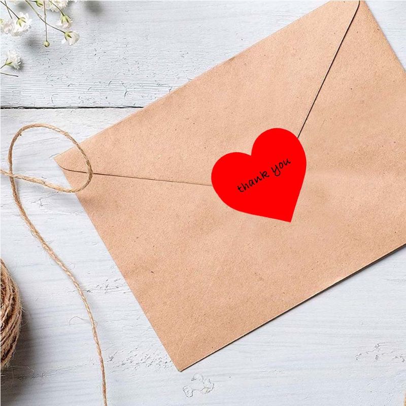 500pcs/roll Heart Shaped Love Stickers Seal Stickers Labels Scrapbook Packaging Birthday Party Supplies Stationery Decor