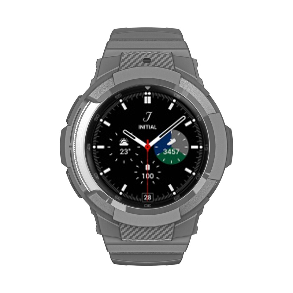 Pasek silikonowy + etui do zegarka Samsung Galaxy 4 klasyczny pasek sportowy 46mm 42mm zintegrowany pasek do zegarka Galaxy Watch4Classic: gray / Watch 4 Classic 46mm