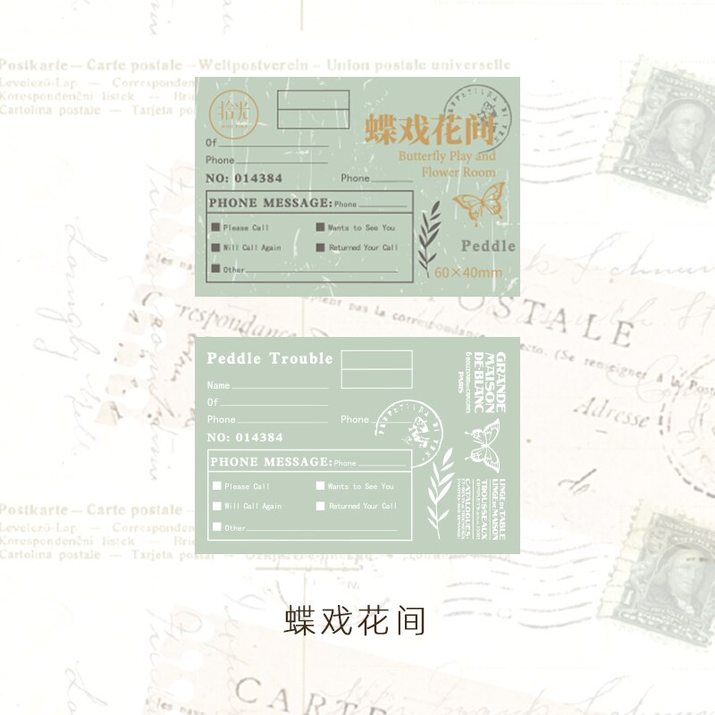 Timbres-poste anglais rétro en bois, arrière-plan pour Scrapbooking, carte faite à la main, bricolage, artisanat pour Album Photo: 3