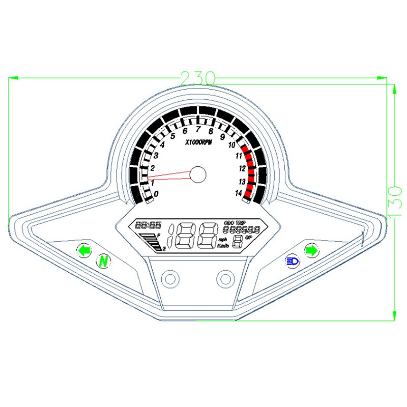 Moto Tachimetro Contachilometri Strumenti Tachimetro grappolo metro per Honda