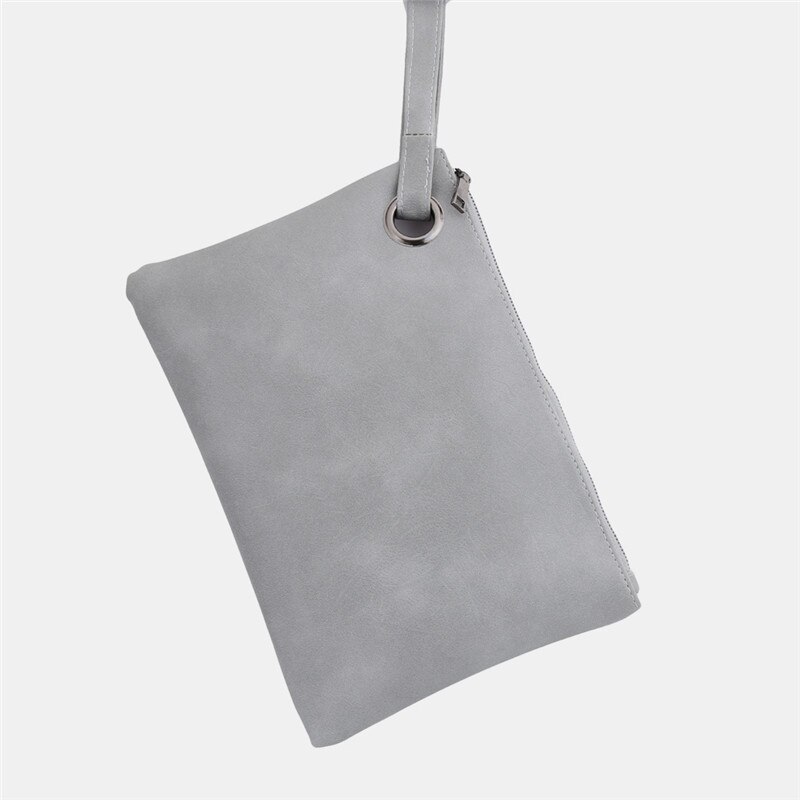 Solid women's Clutch Bag Women Envelope Bag Clutch Evening Bag Female Clutches Handbag Immediately: Light gray