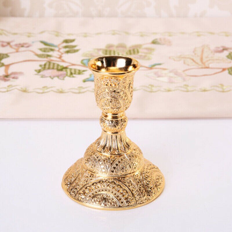 1 Uds Metal 3/5 brazos MESA DE BODA candelabro para velas en casa portavelas: Single head short