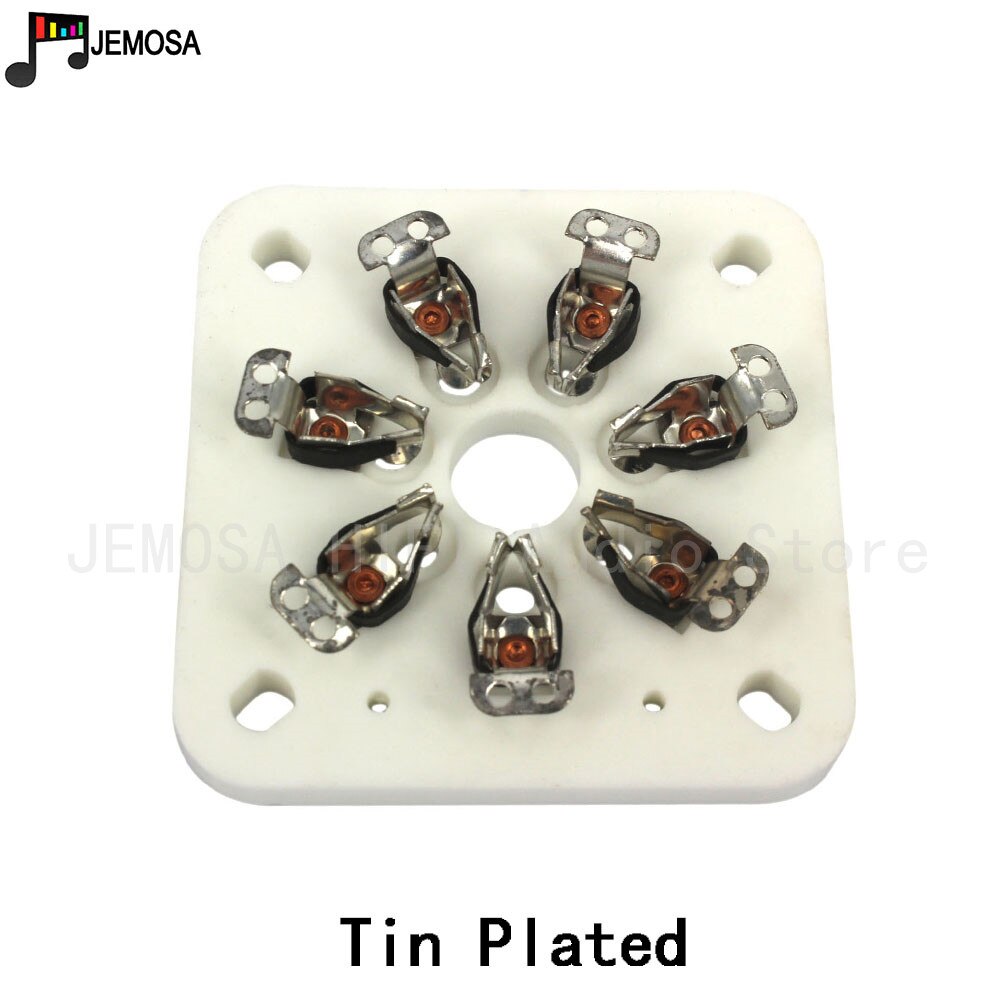 5PCS Ceramic Tube Socket 7Pins Tablet Socket Tube Seat For 813 FU-13 4B27 5-125B 8001 Vacuum Tube Amplifer: GZC7-A Tin Plated