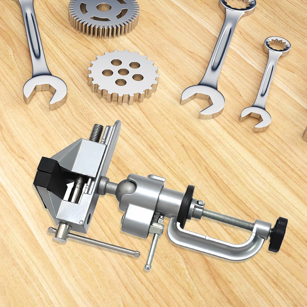 Mini Locksmith Clip Small Jewelers DIY Parts Table Vice Bench Vise Aluminium 360 Degree Rotating Universal Clamp Units Vise