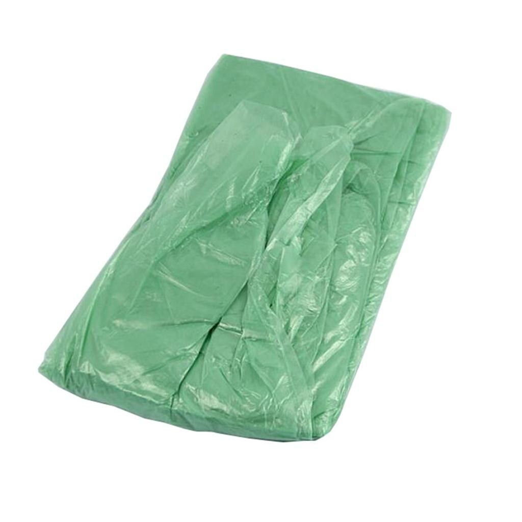 25# 1 stk engangs voksen nødtæt vandtæt regnfrakke regn miljø gennemsigtig regnfrakke camping hættetrøje regntøj frakke