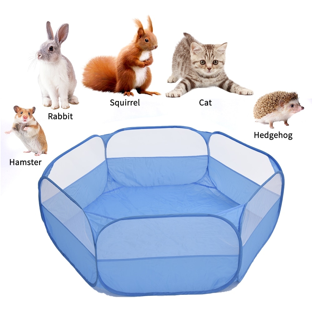 Pet Playpen Portable Open Small Animal Tent Game Fence For Hamster Guinea Pigs Indoor Outdoor