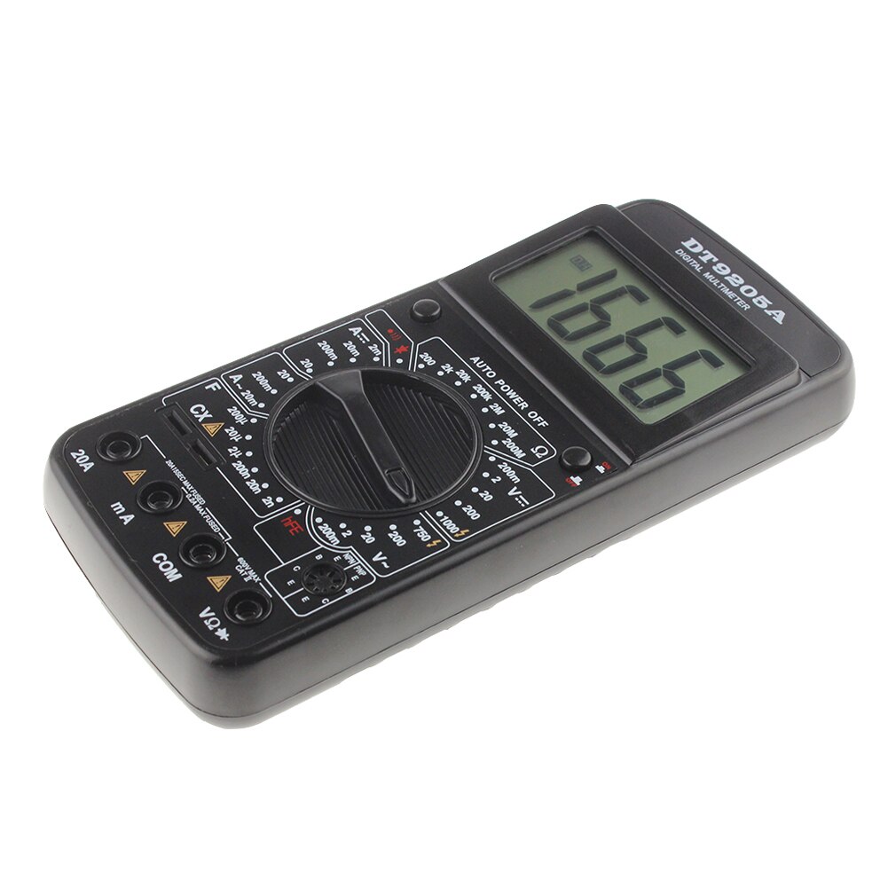 DT9205A Digital Multimeter AC/DC Electric Handheld Ammeter Resistance Capacitance Test Buzzer Auto Electrical Multimetro