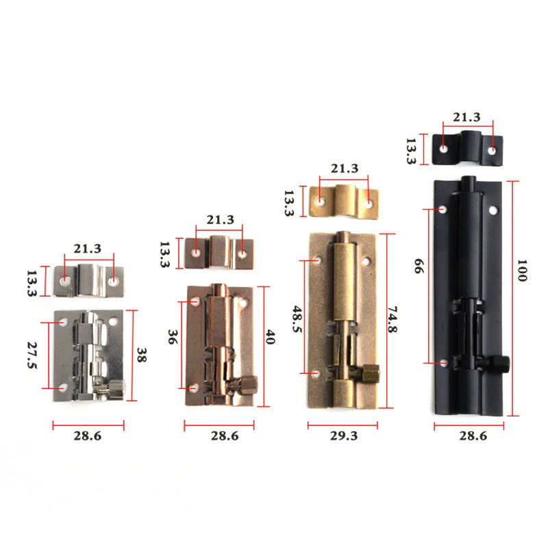 Verrou de porte en acier inoxydable, solide, coulissant, à loquet, agrafes, de 1.5/2/3/4 pouces, wzpi